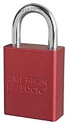 Lock, Model 1105, 1 Inch Shackle, Keyed Diff, Red - Latex, Supported